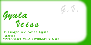 gyula veiss business card